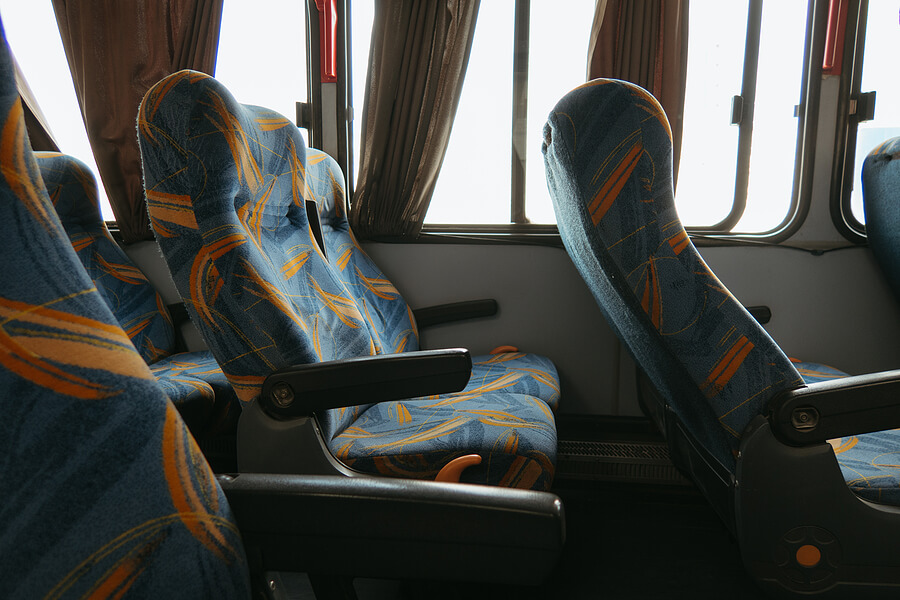 charter bus rental interior