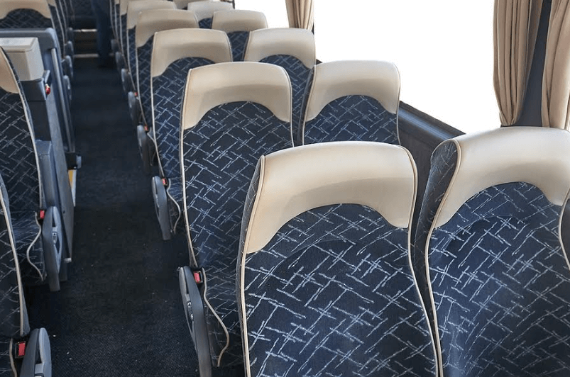 Atlanta charter bus rental interior